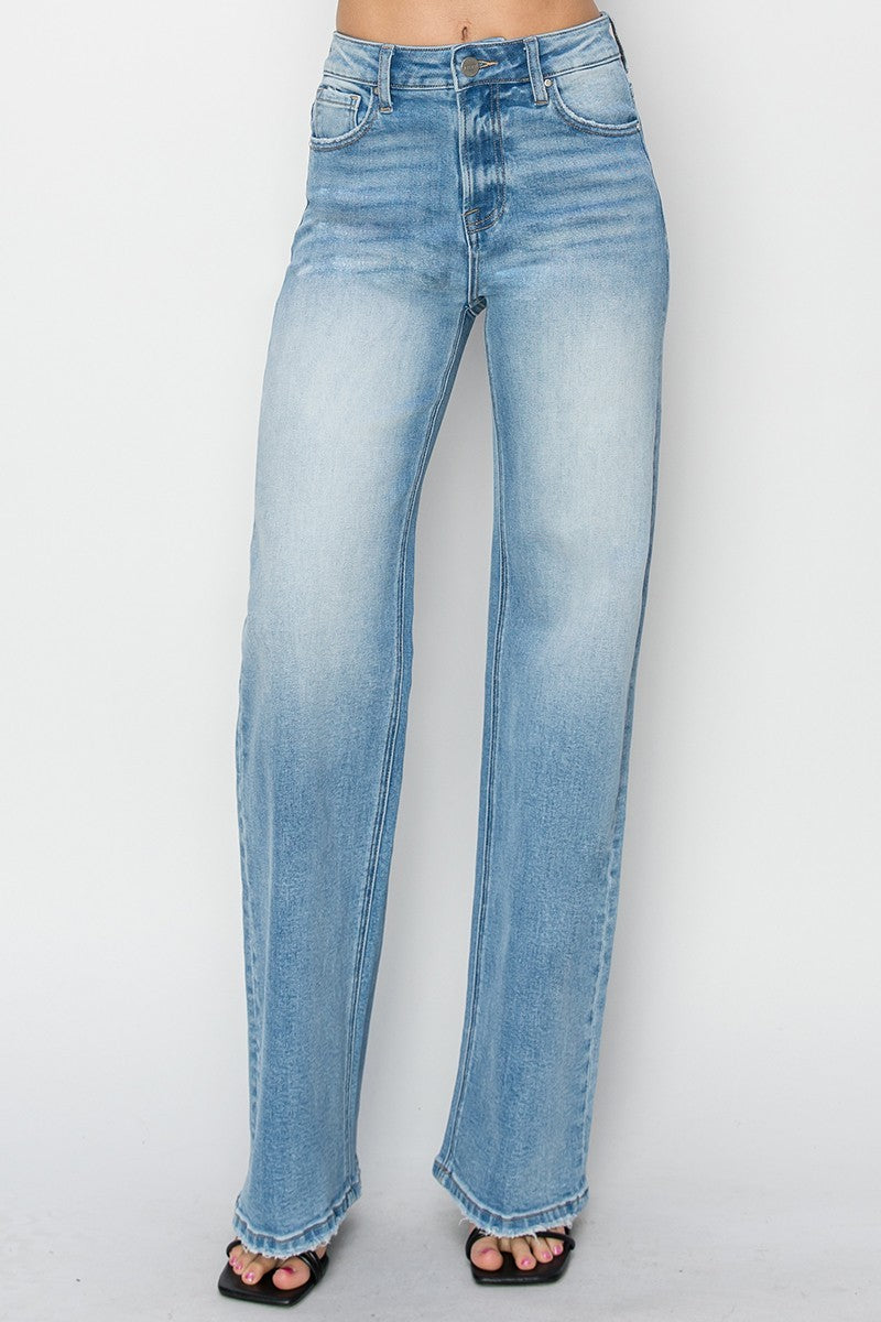 RISEN HIGH RISE STRAIGHT JEANS