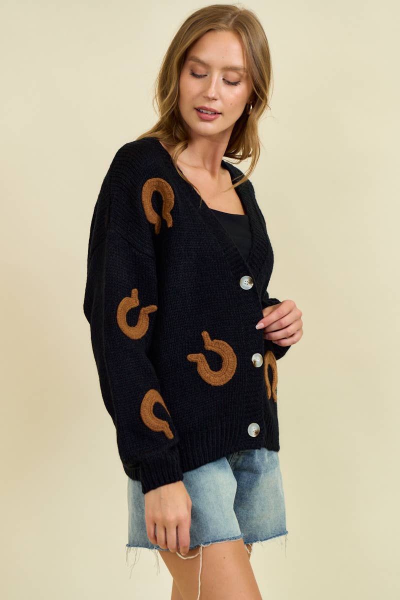 HORSESHOE PATCH CARDIGAN