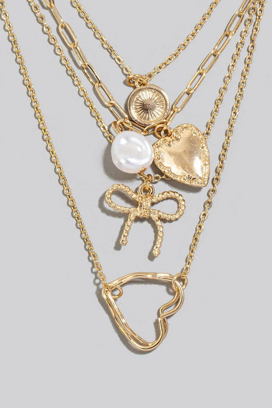 Charms + Layered Chains Necklace