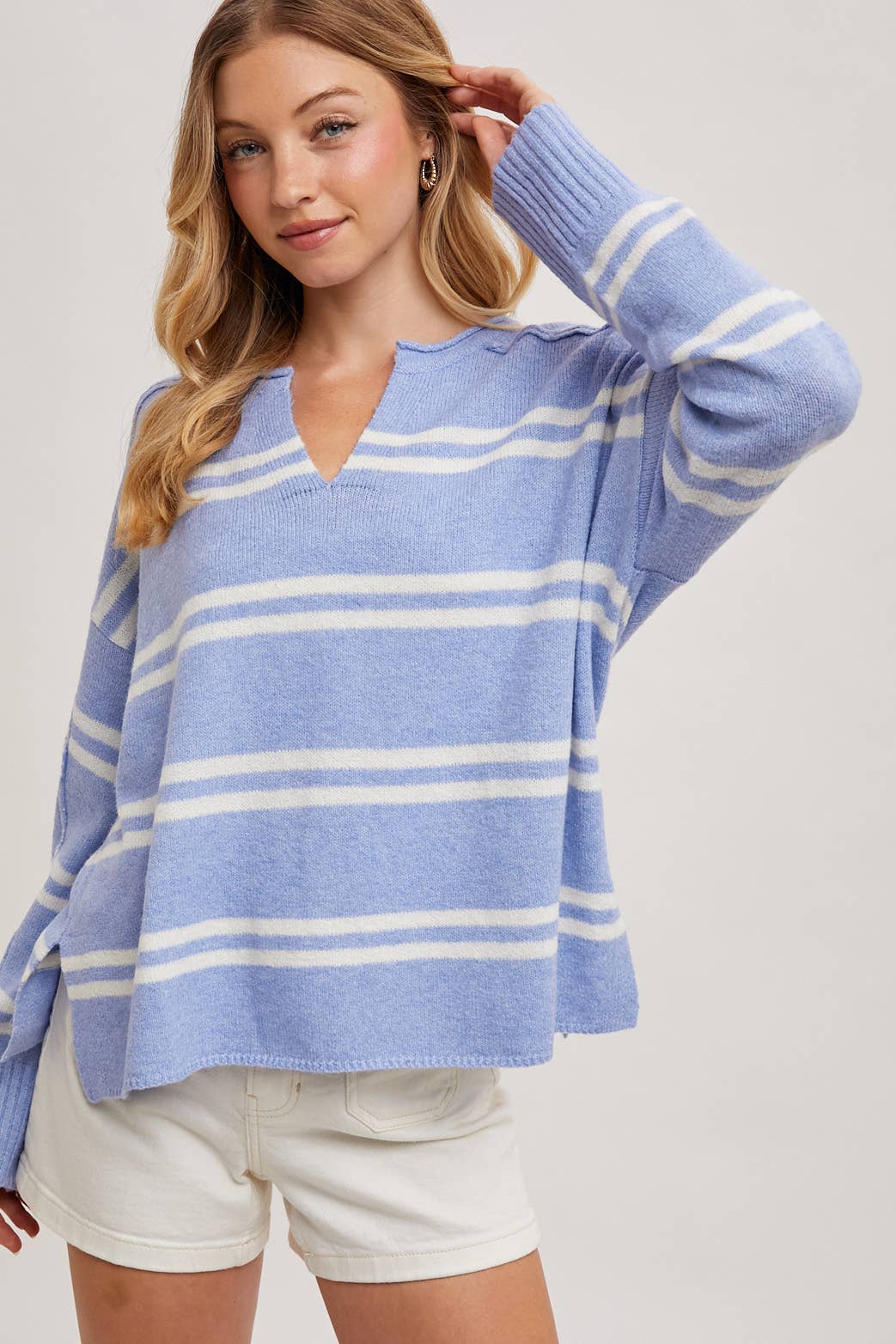 JADE STRIPED KNIT SWEATER
