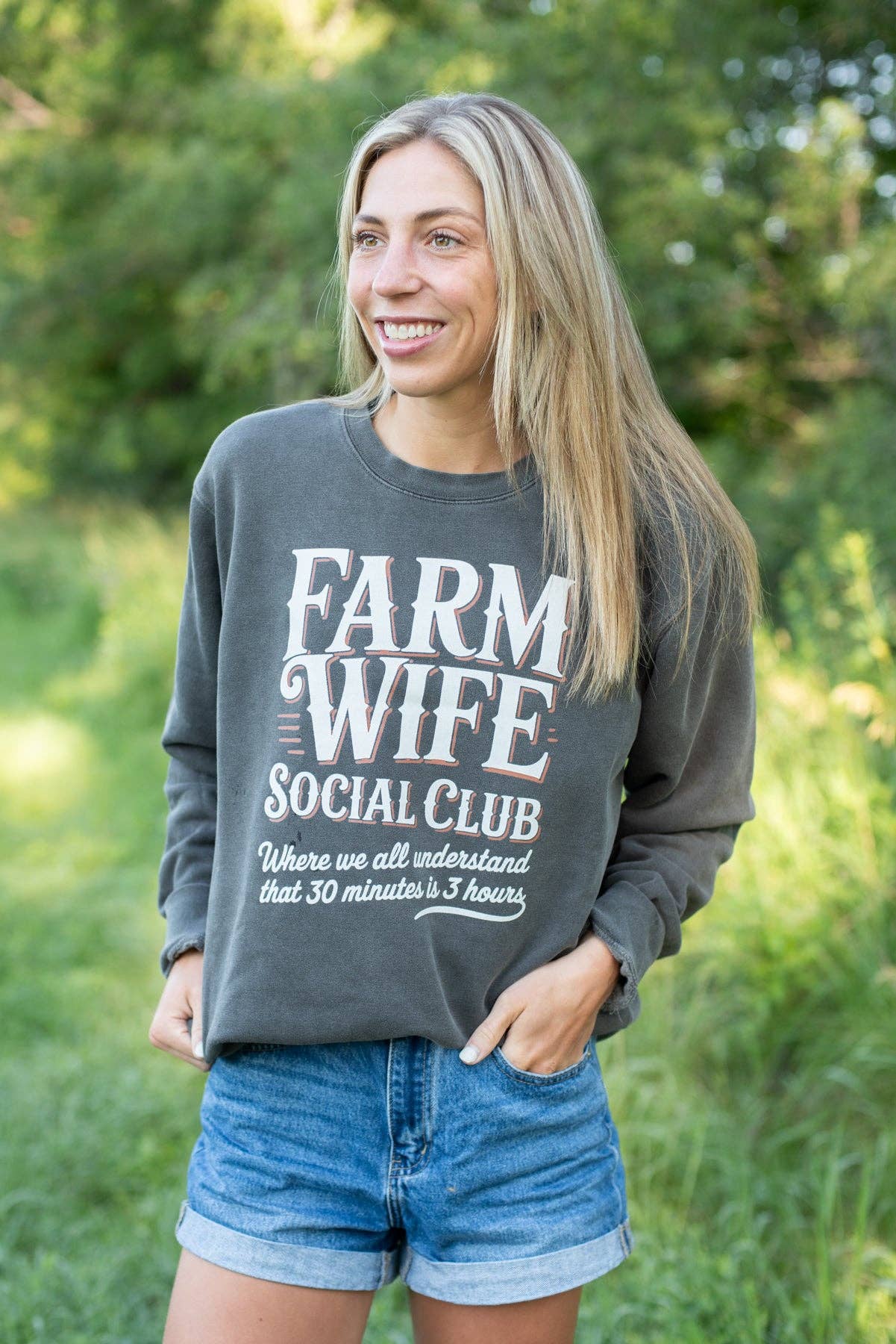 'Farm Wife Social Club' Crewneck
