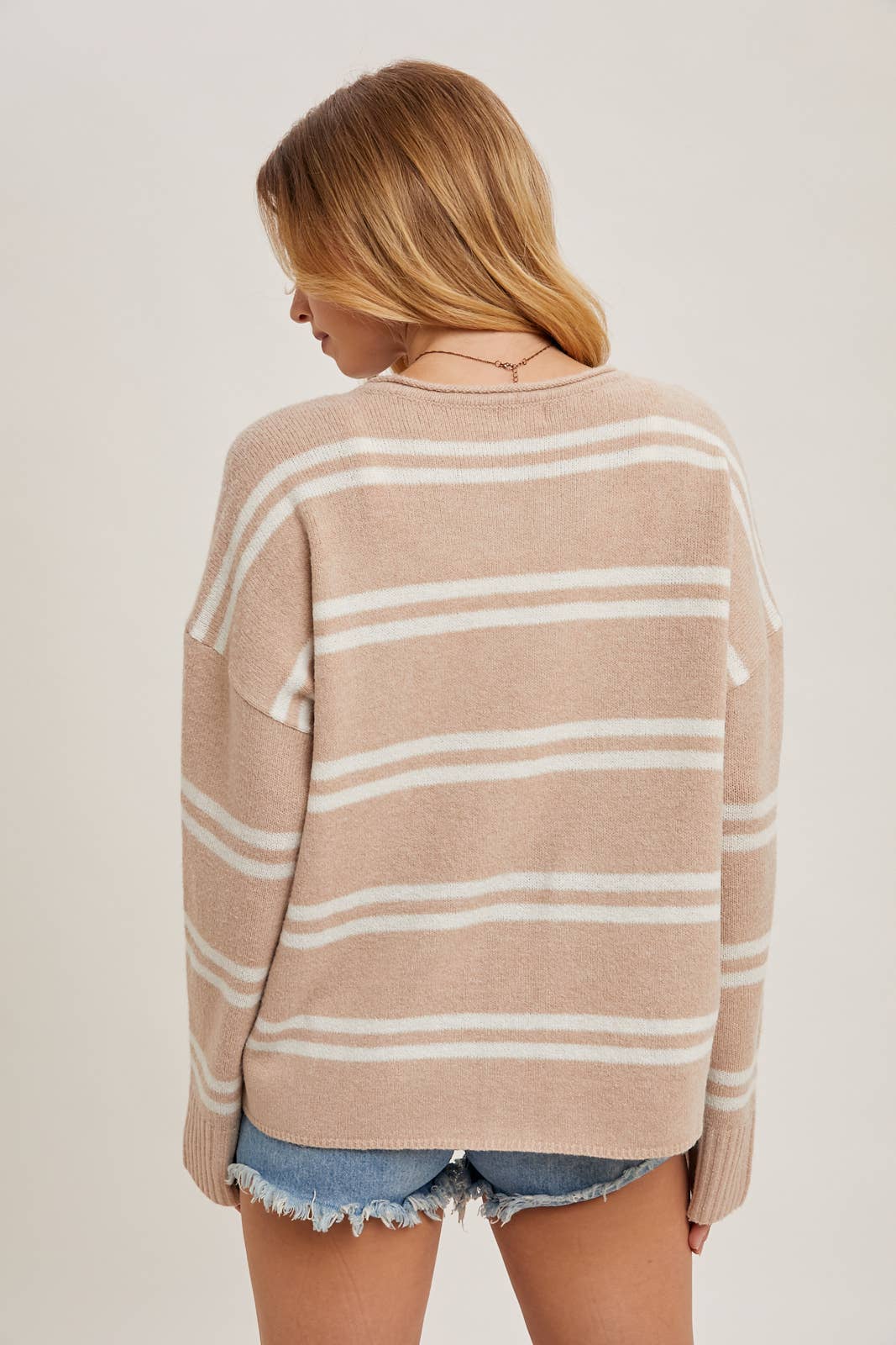 JADE STRIPED KNIT SWEATER