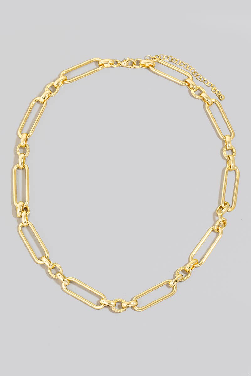 Long Oval Chain Link Necklace