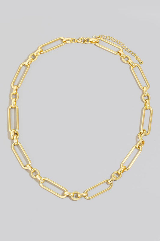 Long Oval Chain Link Necklace