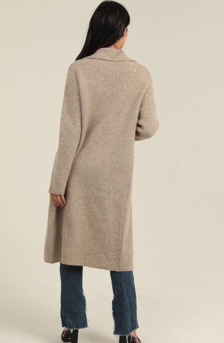 KNIT SWEATER TRENCH CARDIGAN