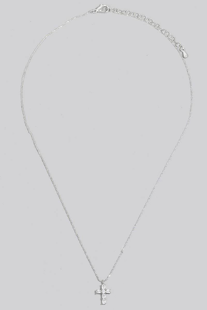 Cz Cross Pendant Necklace