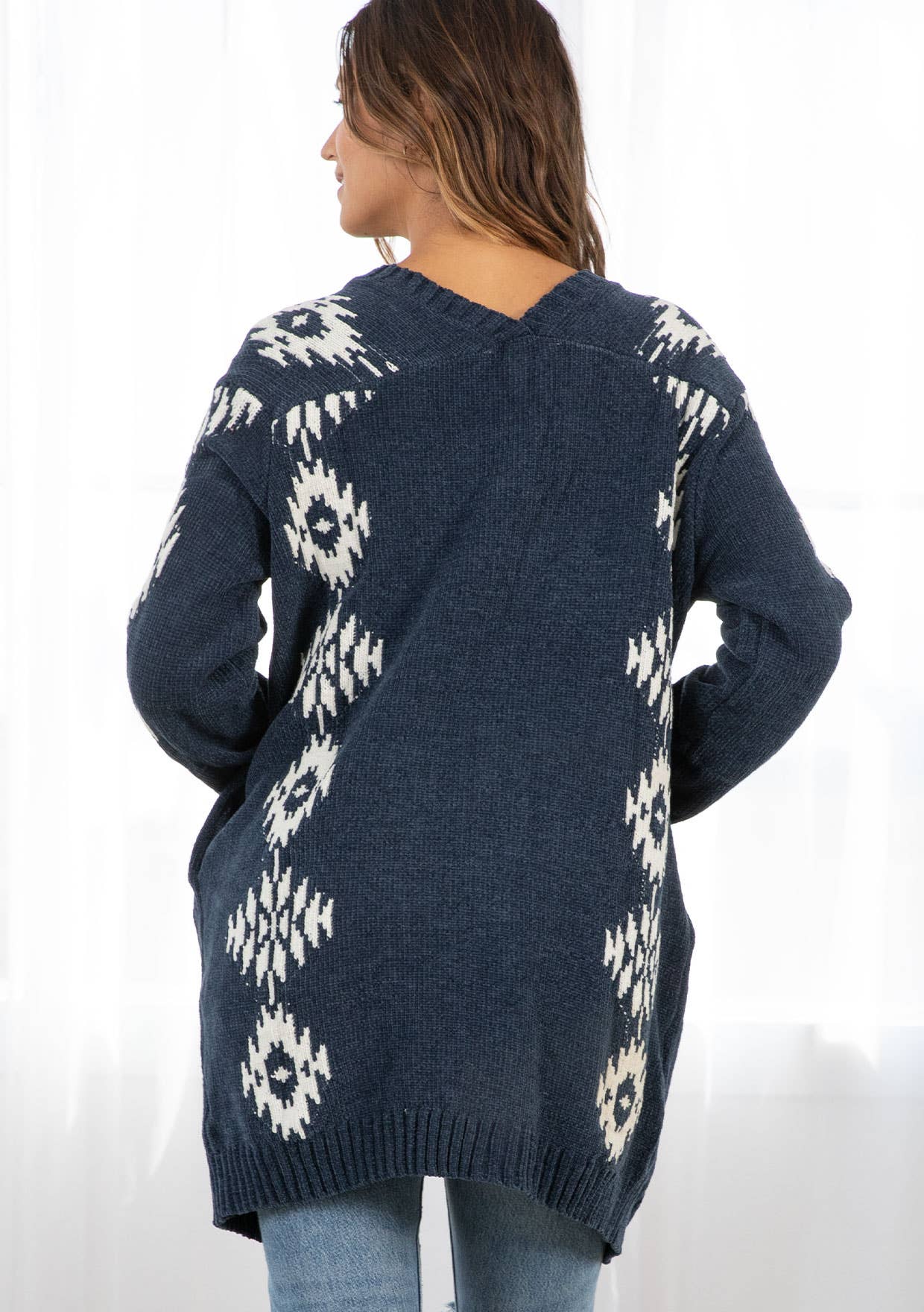 Beautiful Southwestern Open Front Cardigan