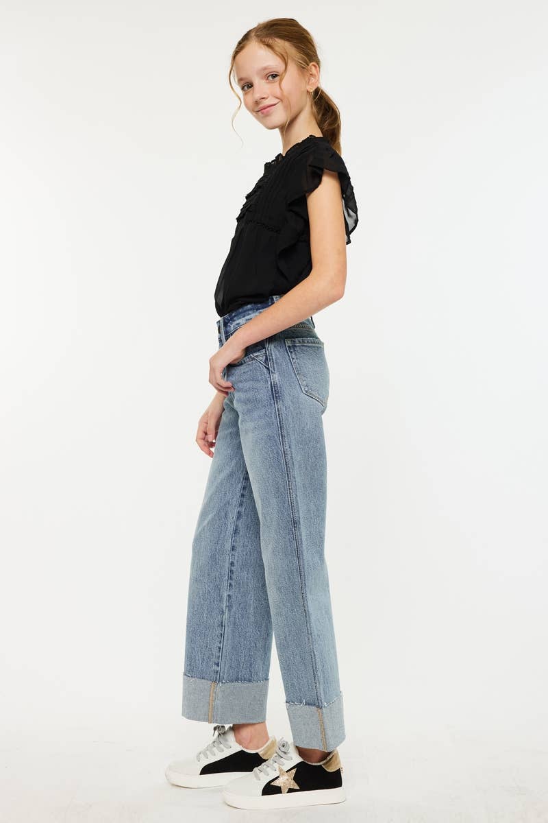 GIRLS KC EMMA WIDE LEG JEANS
