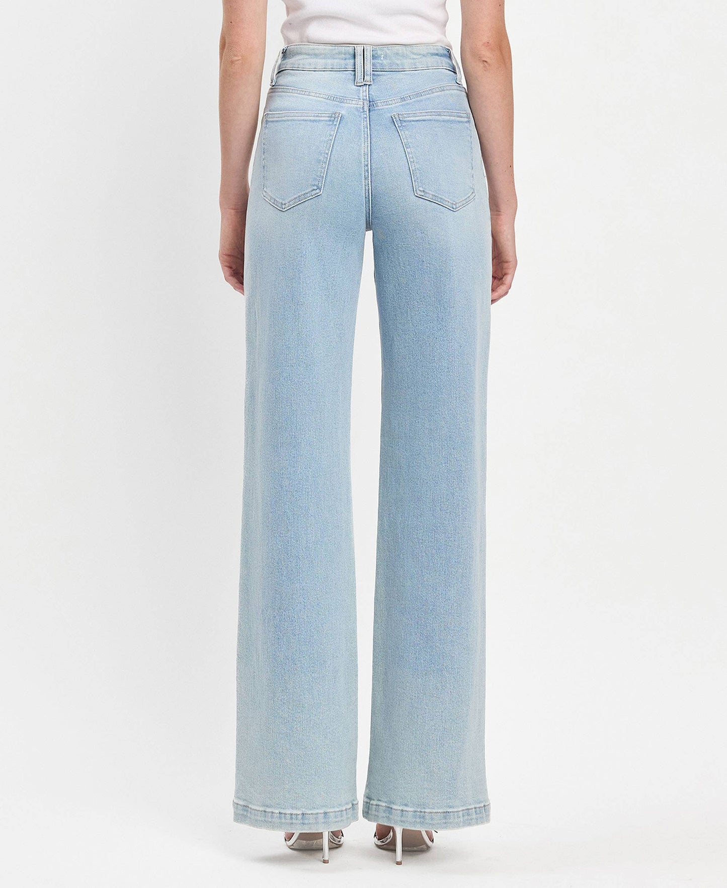 Kacey High Rise Full Length Wide Leg Jeans