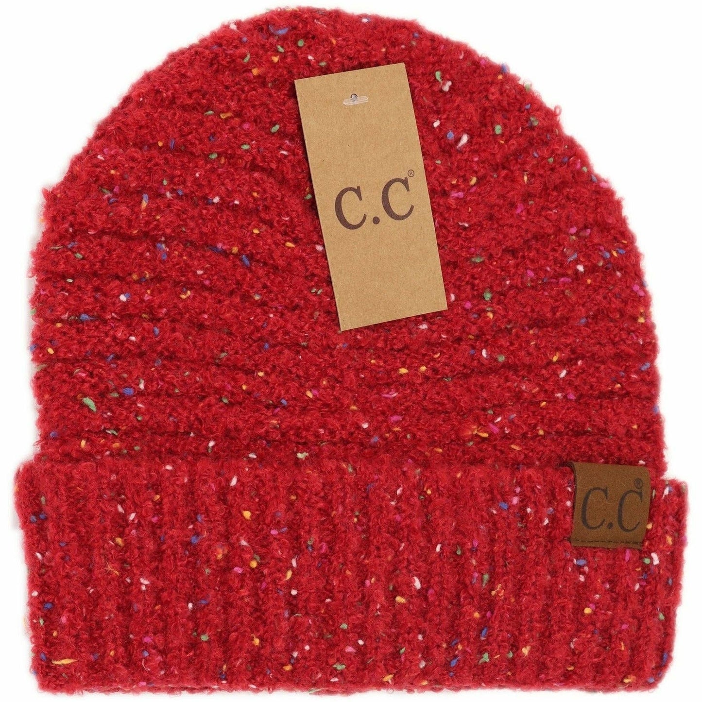 Confetti Boucle Knit Cuff Beanie