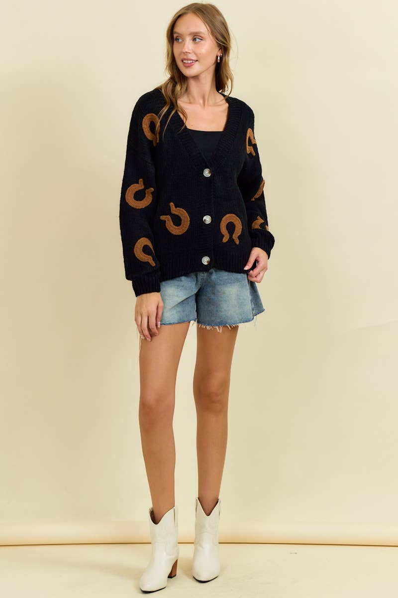 HORSESHOE PATCH CARDIGAN