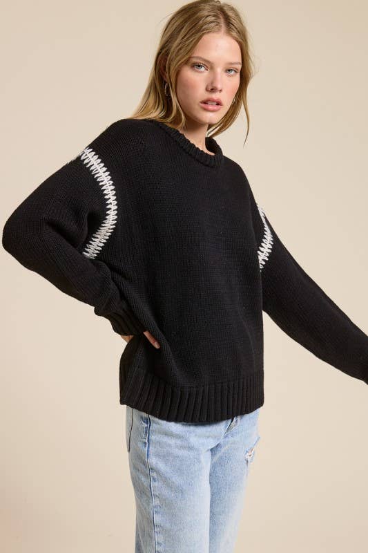 TOPANGA SEAM DETAIL SWEATER