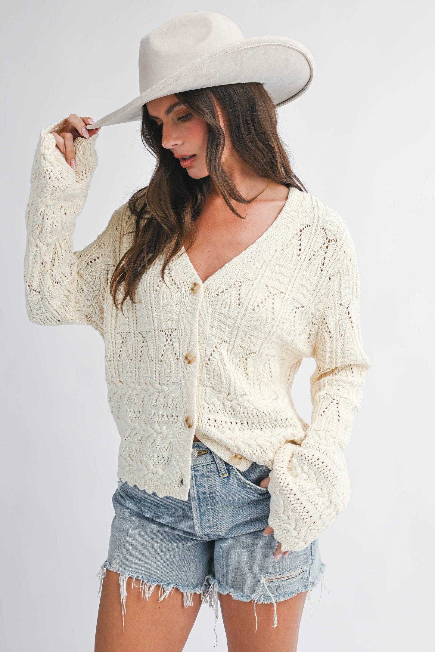 MILLY POINTELLE CARDIGAN