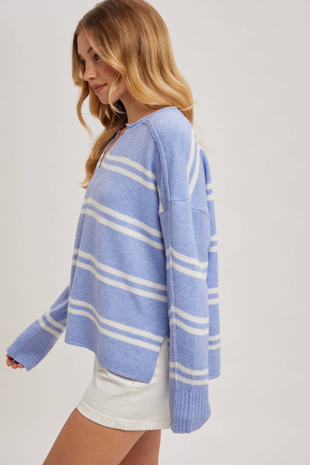 JADE STRIPED KNIT SWEATER