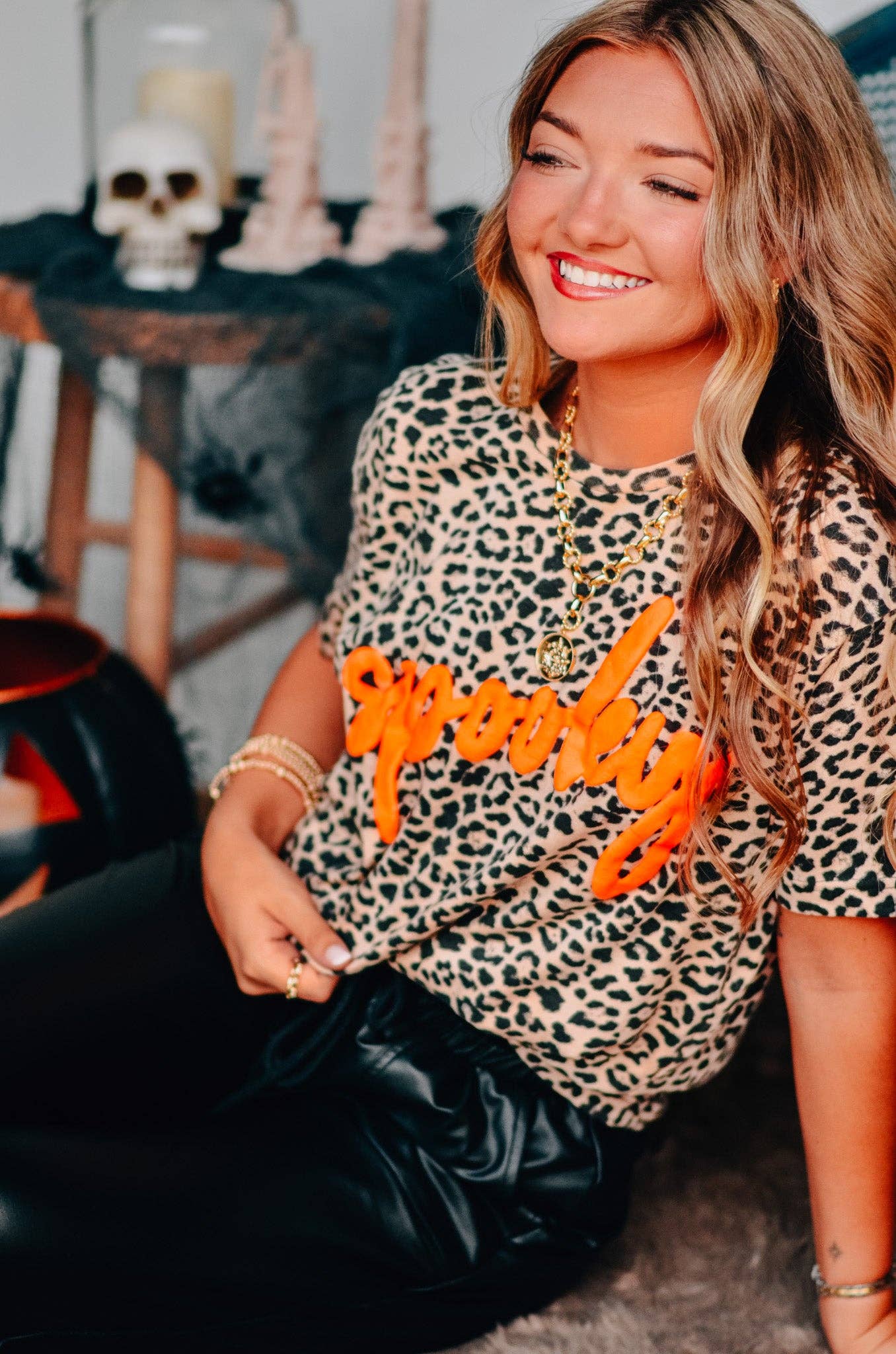 Spooky Bleached Leopard T
