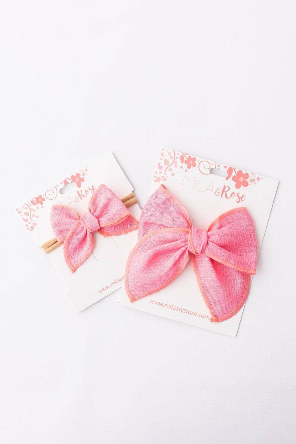Classic Hair Bow - Bubblegum Pink