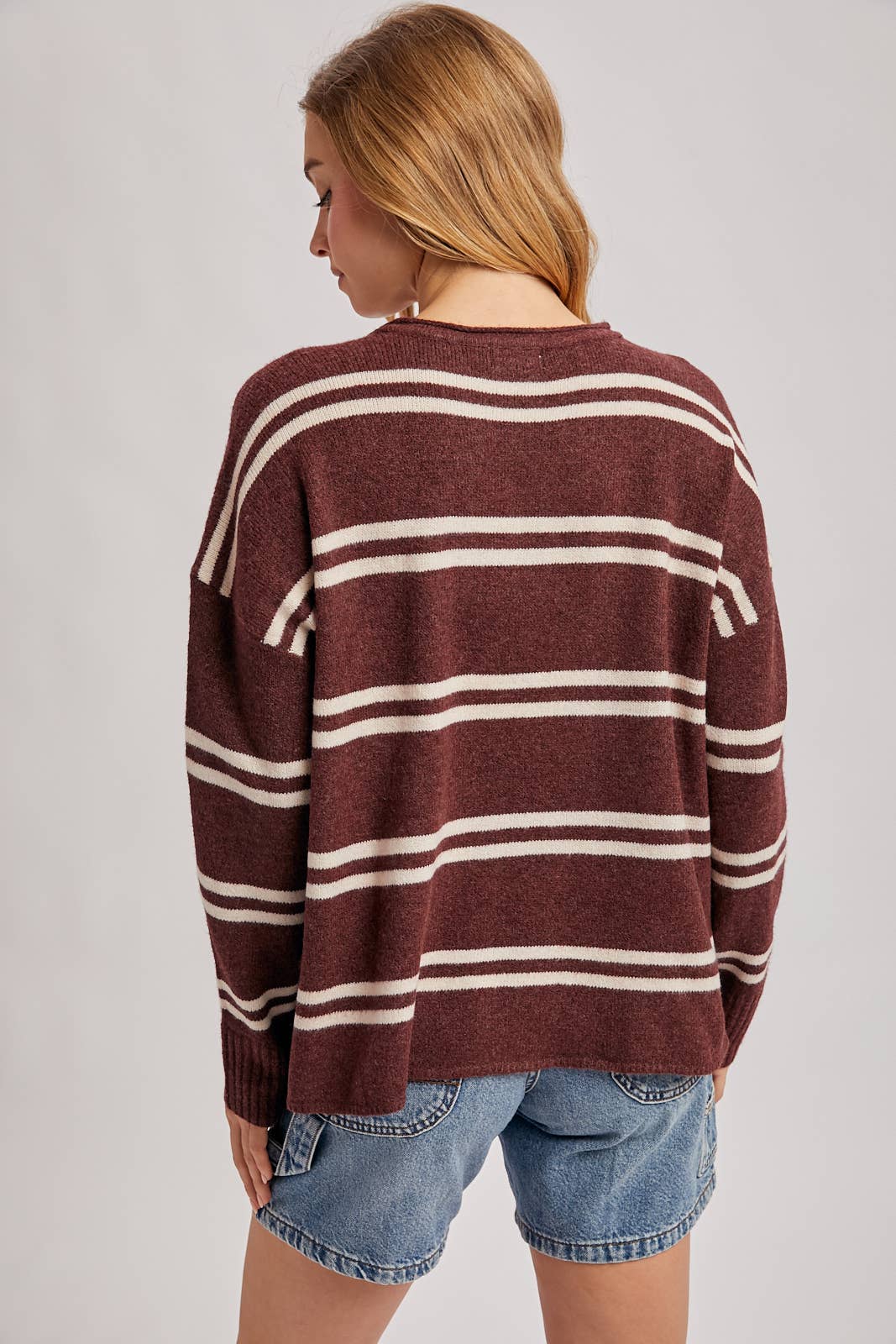 JADE STRIPED KNIT SWEATER