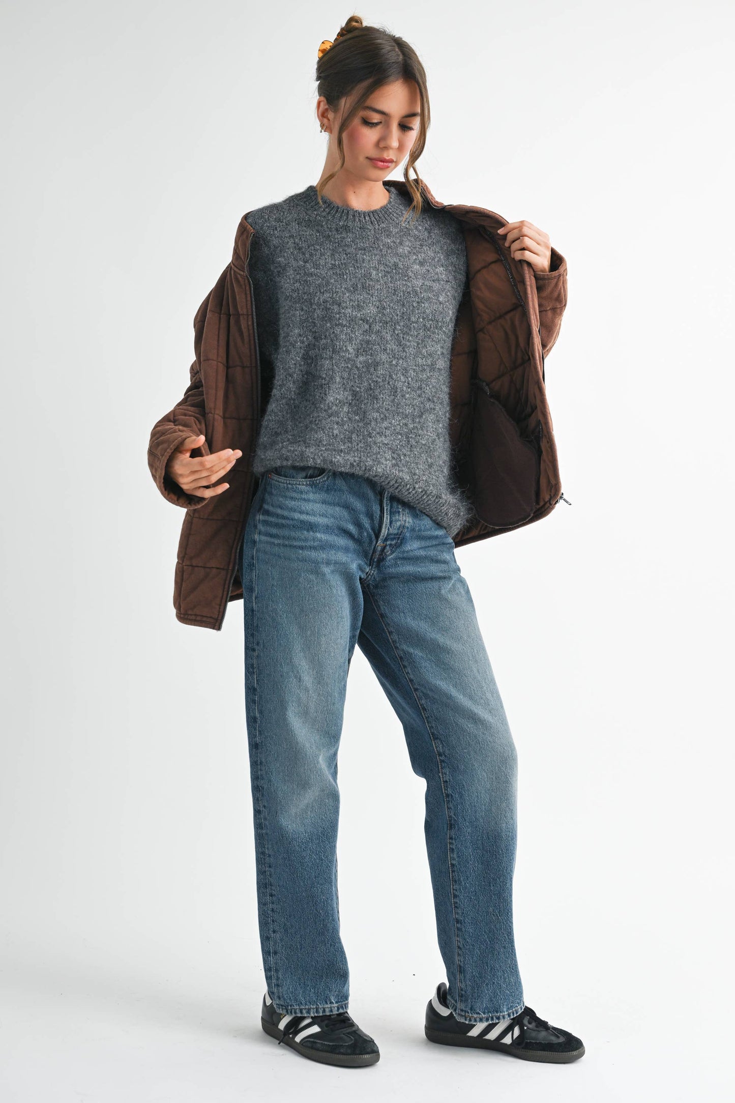 WILLOW GRAY COZY SWEATER