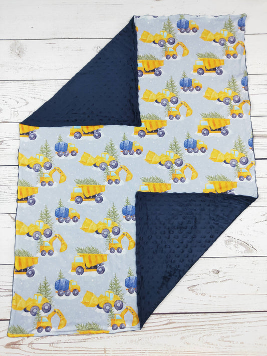 Blue Baby Boy Constructions Blanket