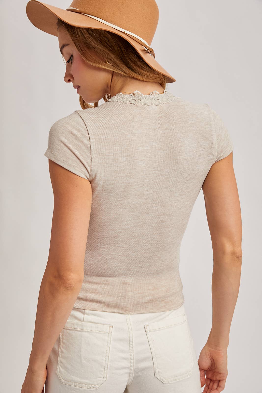 LUCY LACE TRIMMED TOP