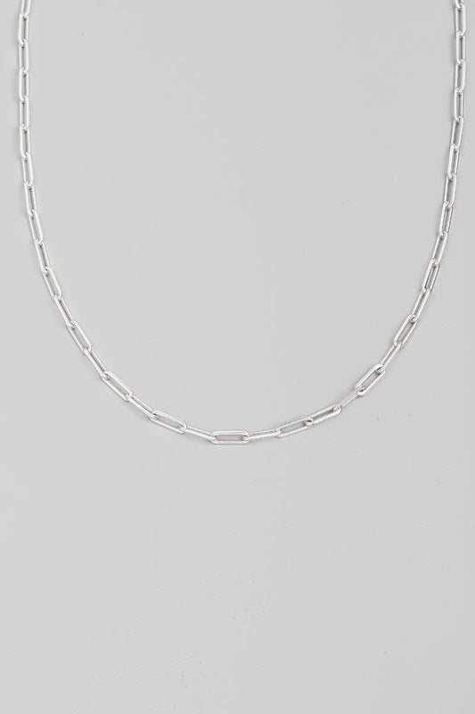 Oval Cable Chain Link Necklace