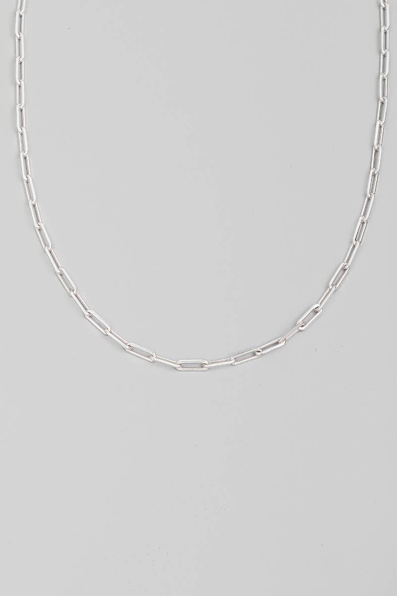 Oval Cable Chain Link Necklace