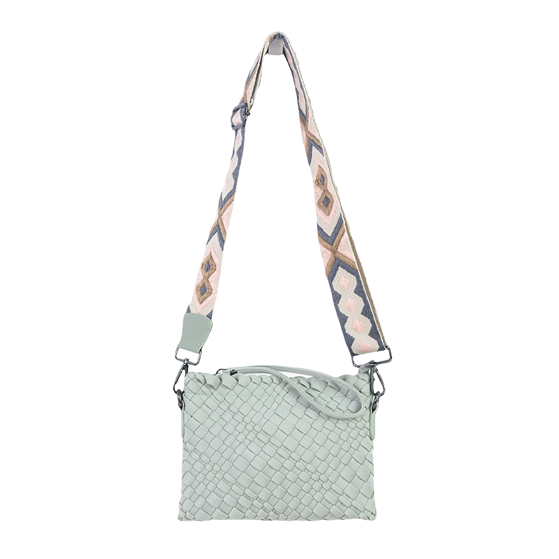 Woven Crossbody: Gray