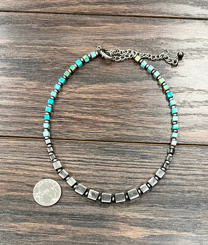 Handmade Gemstone & Navajo Bead Necklace