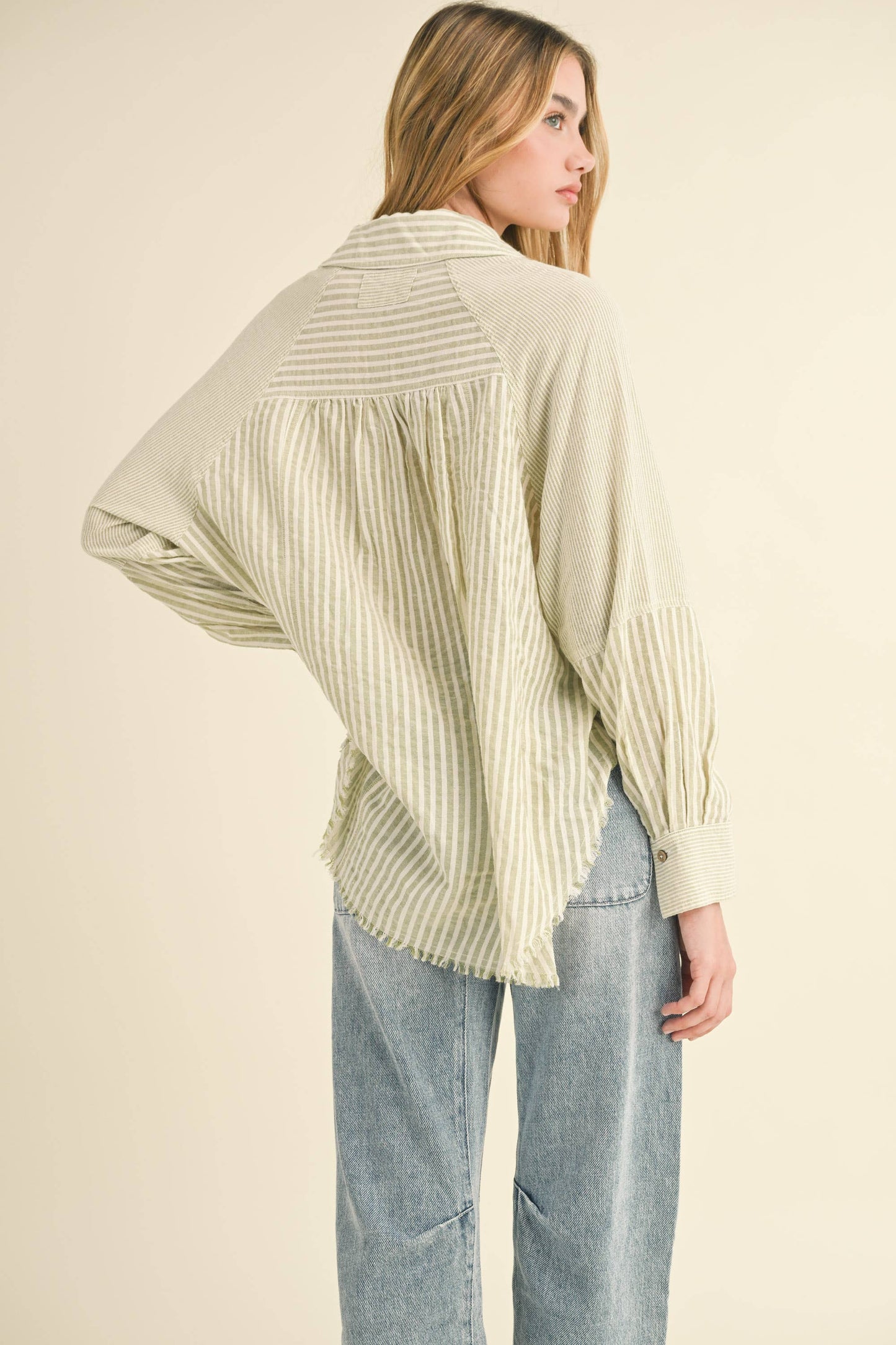 SARA STRIPE BUTTONDOWN SHIRT