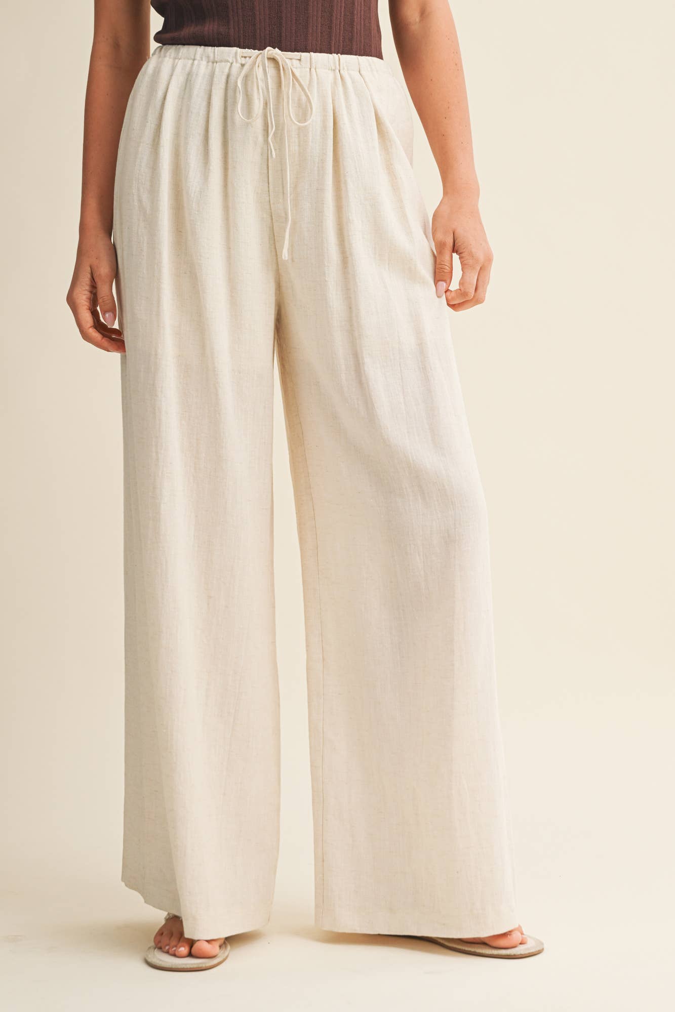 CREAM LINEN PANTS