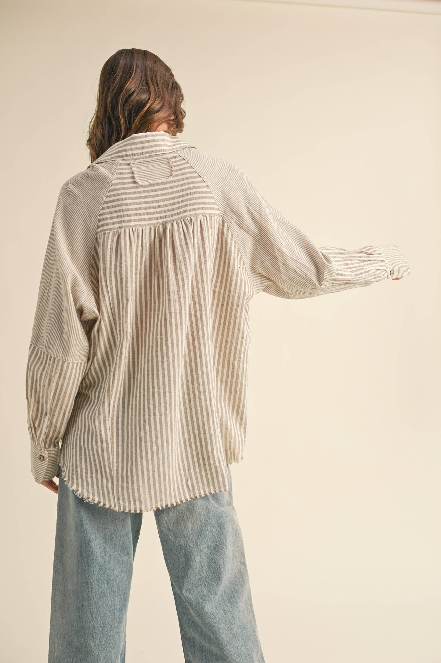 SARA STRIPE BUTTONDOWN SHIRT