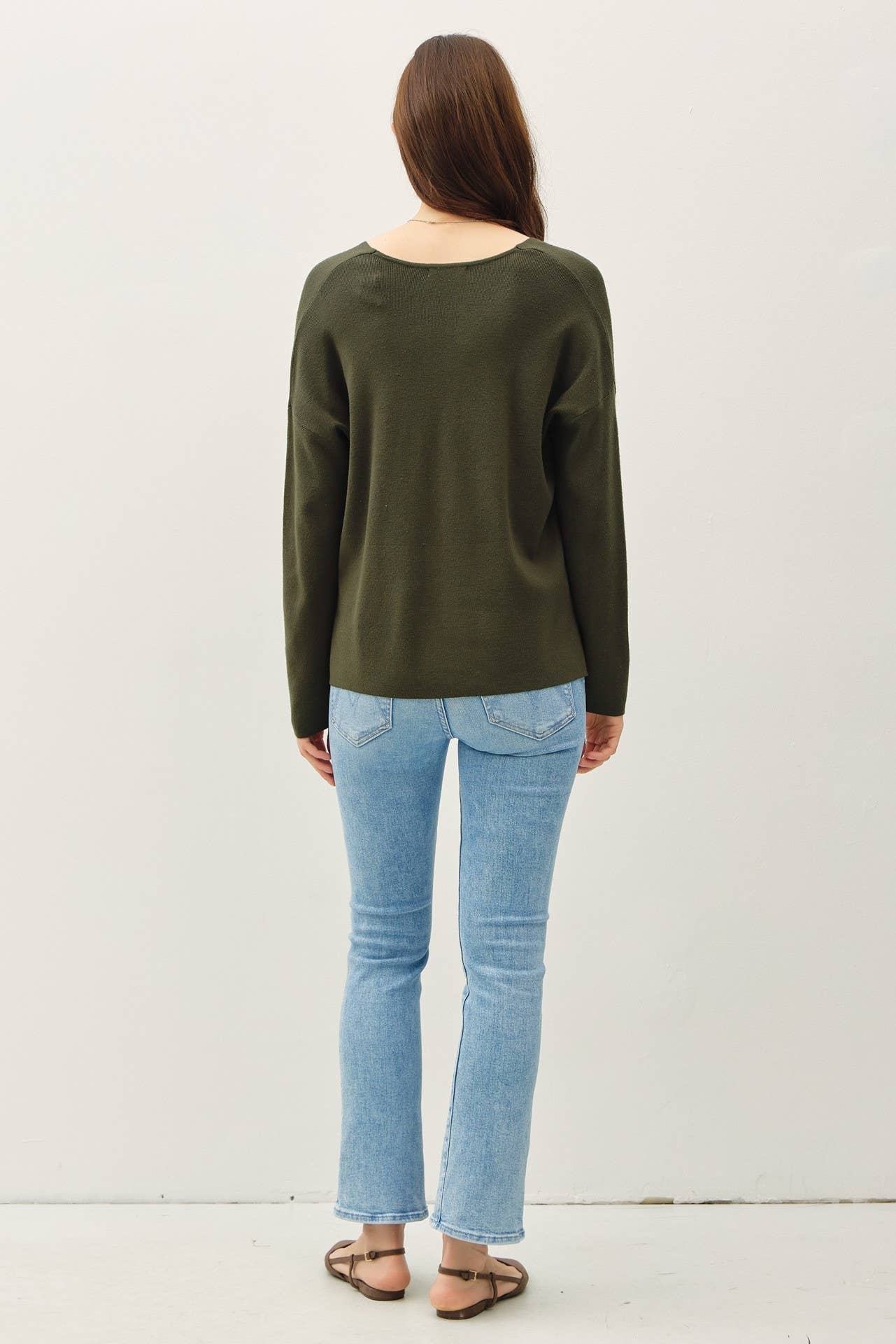 GERALYN RELAXED V-NECK SWEATER