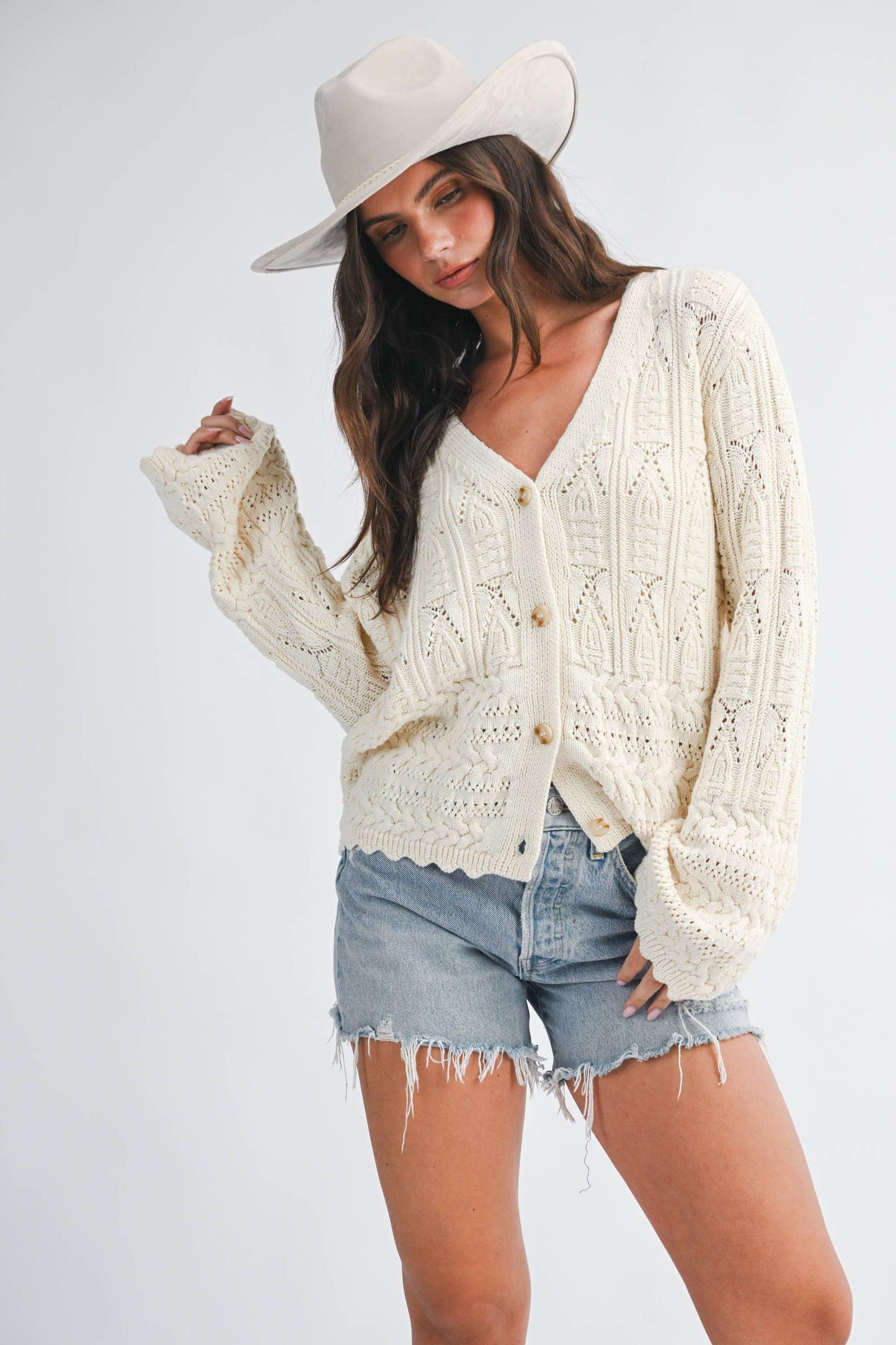 MILLY POINTELLE CARDIGAN