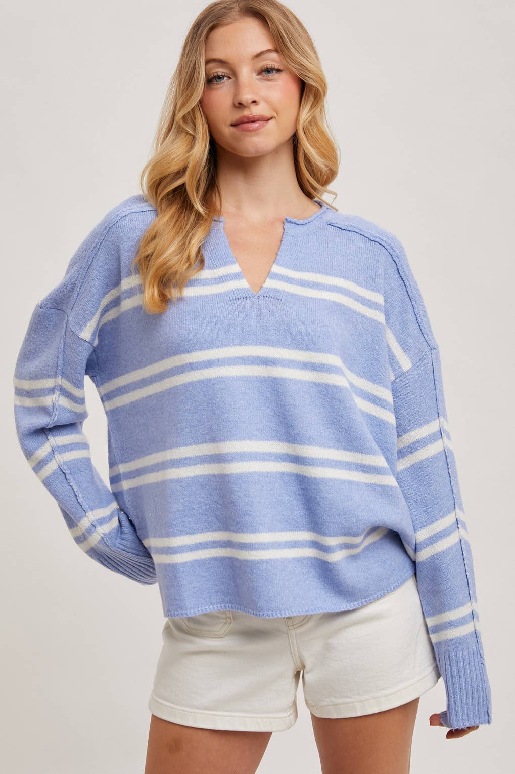 JADE STRIPED KNIT SWEATER