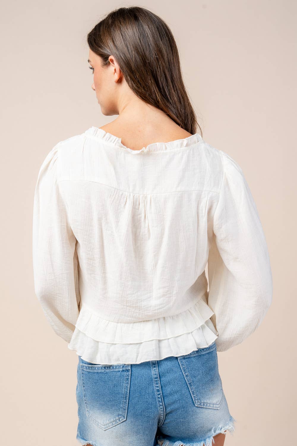 JULIET LACE TRIMMED BLOUSE