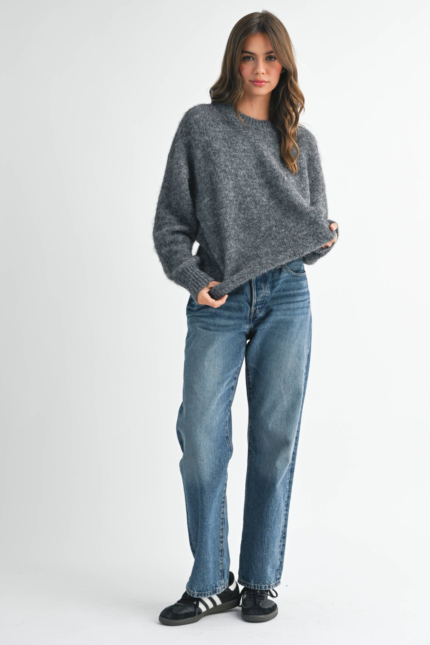 WILLOW GRAY COZY SWEATER