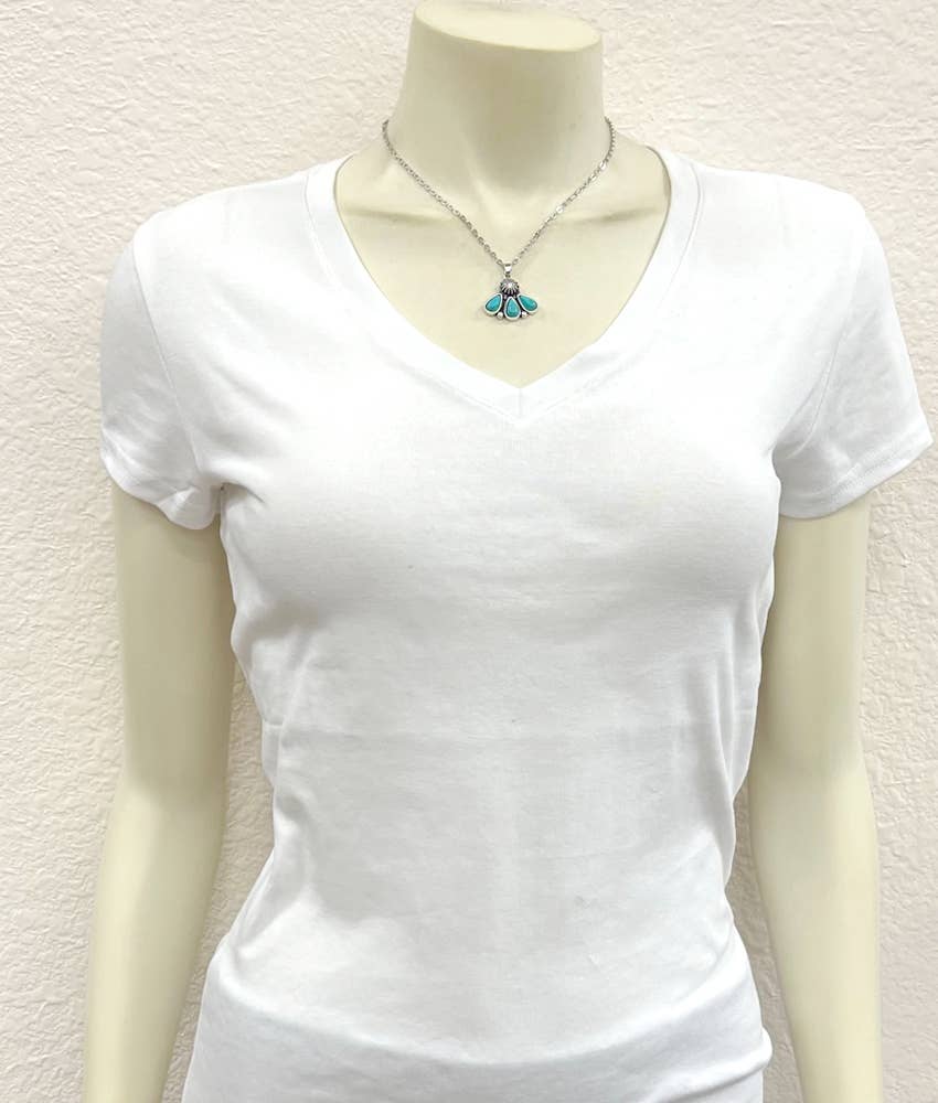 3 DROP TURQUOISE NECKLACE