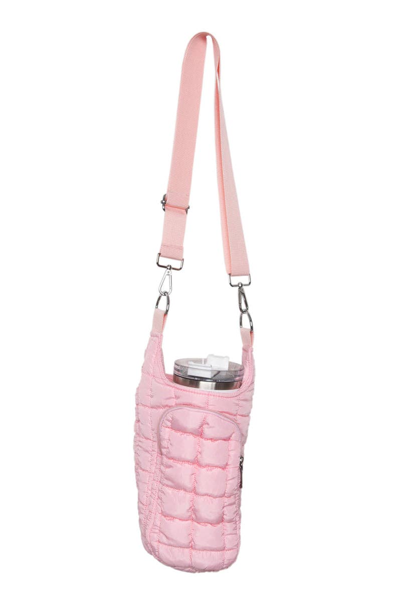 LIGHT PINK WATER BOTTLE HOLDER