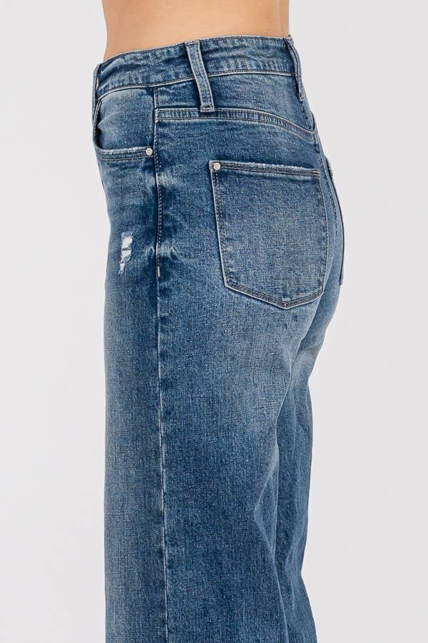 RINNA HR STRAIGHT CUFFED HEM JEANS
