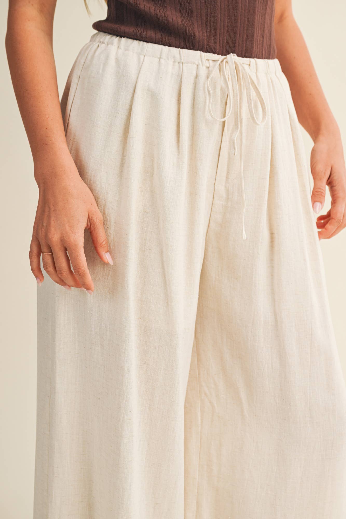CREAM LINEN PANTS