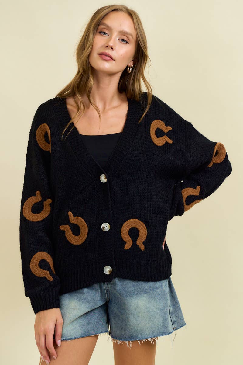HORSESHOE PATCH CARDIGAN